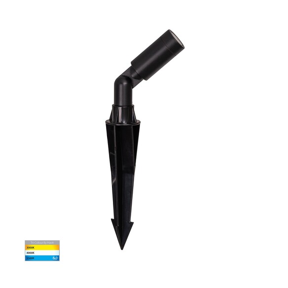 HV1435T-BLK - HV1435T-Black - Cilindor Black 3W LED Garden Spike Light