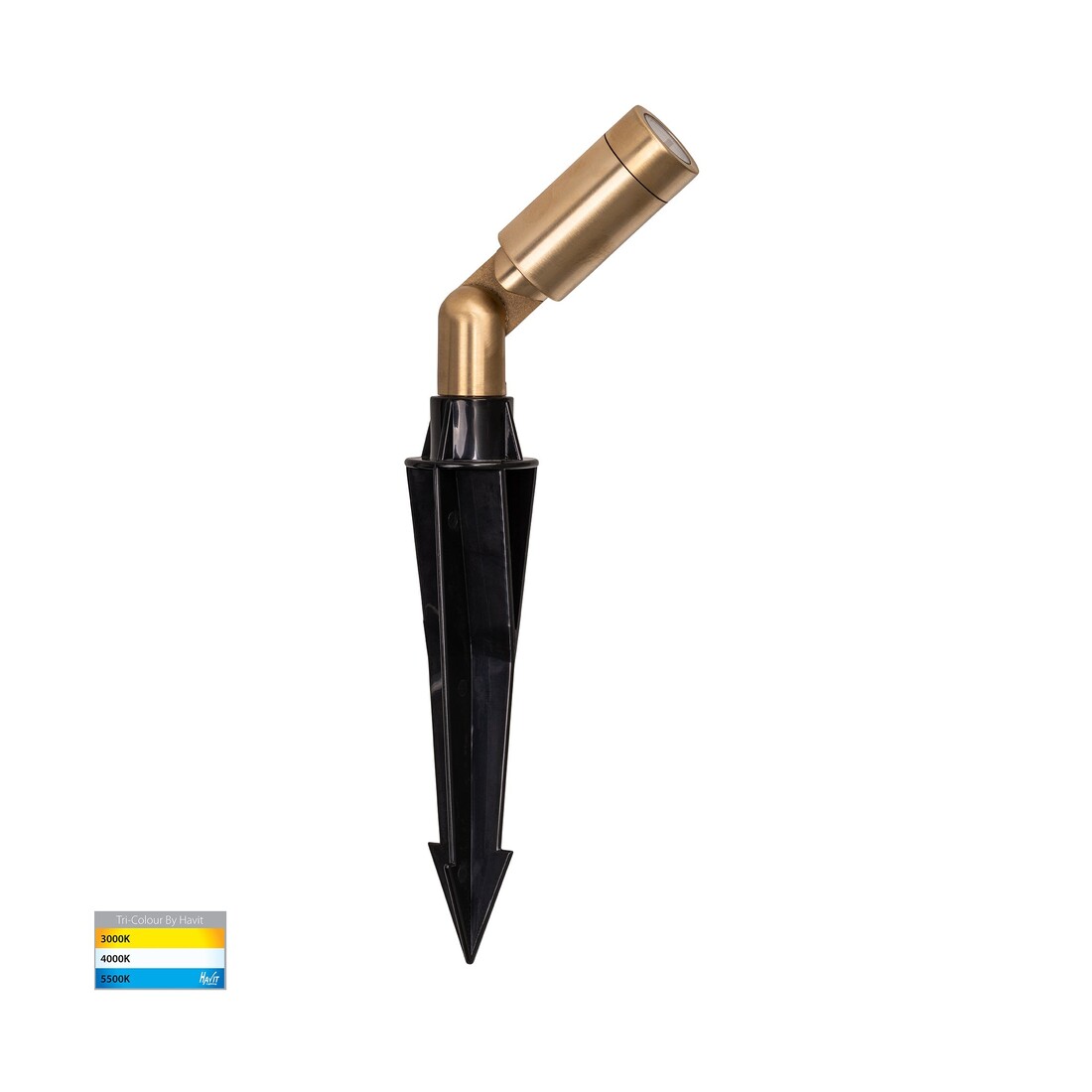 Cilindor Brass 3W LED Garden Spike Light