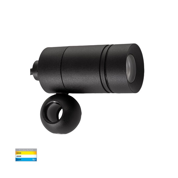 HV1441T-BLK - HV1441T-Black - Lille Black TRI Colour LED Garden Spot Light