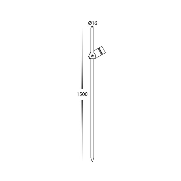 HV1441-POST - Lille Black 1500mm Post to suit HV1441-POST