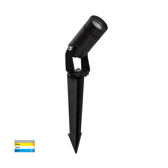 HV1442T-BLK - HV1442T-Black - Lille Black TRI Colour LED Garden Spot Light