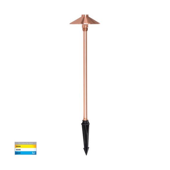 HV1452T-CP - Polari Solid Copper 3W LED Garden Spike Light