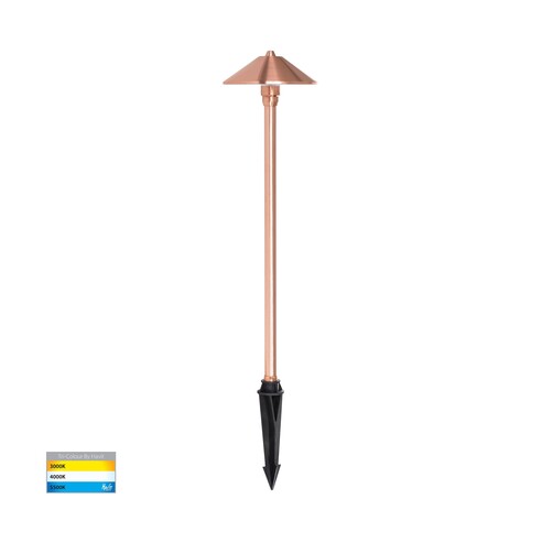 Bitta Solid Copper 3W LED Garden Spike Light