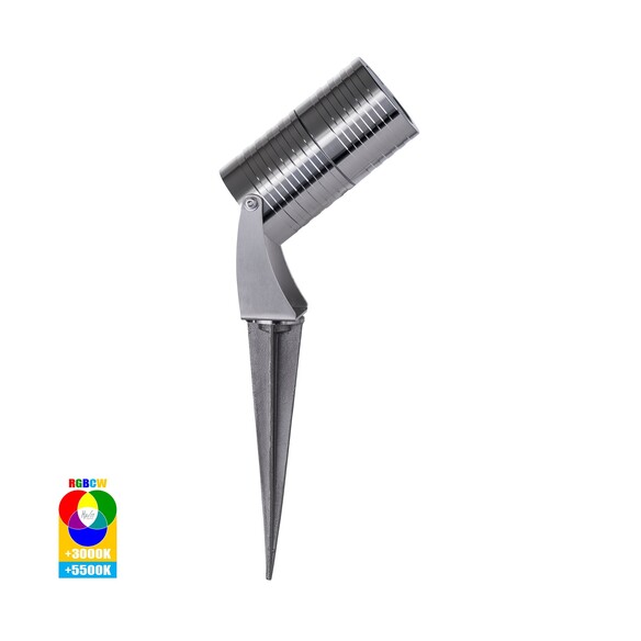 HV1462RGBCW-SS316 - Nova 316 Stainless Steel RGBCW 7W LED Garden Spike Light