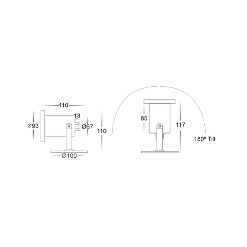HV1491T-BR - Onder Solid Brass TRI Colour LED HV1491T-BR