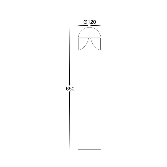 HV1632T-BLK-240V-RND - Divad 650mm Black LED HV1632T-BLK-240V-RND