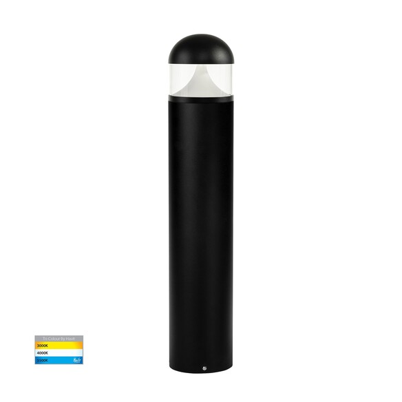 HV1632T-BLK-24V-RND - Divad 650mm Black LED Bollard Light