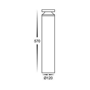 HV1638T-BLK-240V - HV1638T-Black - Noray 570mm Black LED HV1638T-BLK-240V 2