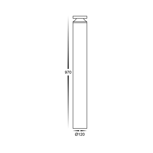 HV1639T-BLK-240V - HV1639T-Black - Noray 970mm HV1639T-BLK-240V