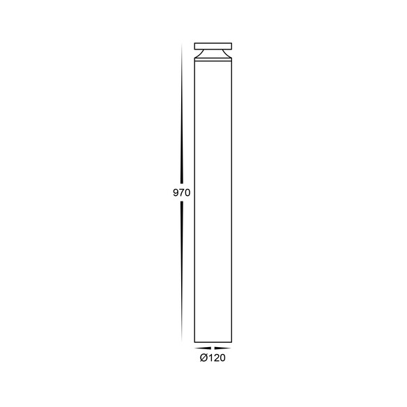 HV1639T-BLK-24V - HV1639T-Black - Noray 970mm HV1639T-BLK-24V