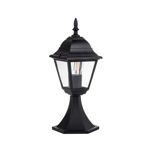 HV1651W-BLK - HV1651W-Black - Newark Aluminium Black 4 Panel Pillar Light