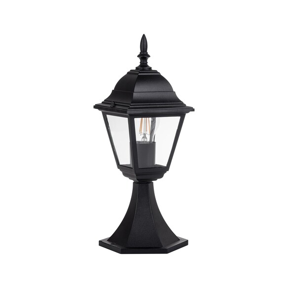 HV1651W-BLK - HV1651W-Black - Newark Aluminium Black 4 Panel Pillar Light