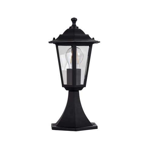 HV1652W-BLK - HV1652W-Black - Fibra Aluminium Black 6 Panel Pillar Light