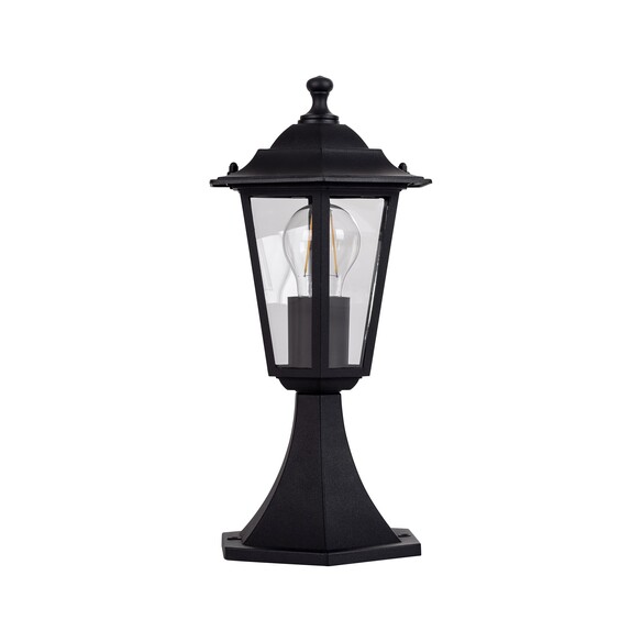 HV1652W-BLK - HV1652W-Black - Fibra Aluminium Black 6 Panel Pillar Light