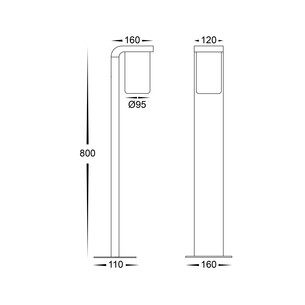 HV1692W-BLK - HV1692W-Black - Angela Aluminium Black LED HV1692W-BLK 2