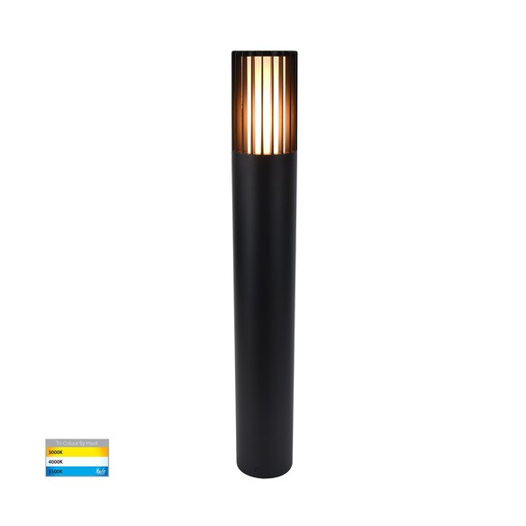 HV1693T-BLK-240V - HV1693T-Black-240V - Tenac Aluminium Black Tri Colour LED Bollard Light