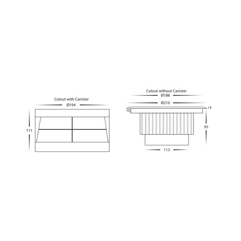 HV1833T-12V - Klip 316 Stainless Steel 20W LED HV1833T-12V