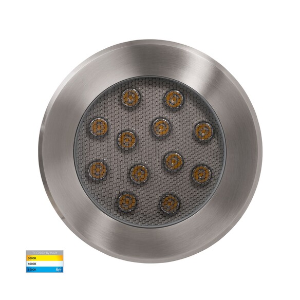 HV1843T-240V - HV1843T - Split 316 Stainless Steel TRI Colour 12W LED Inground Light