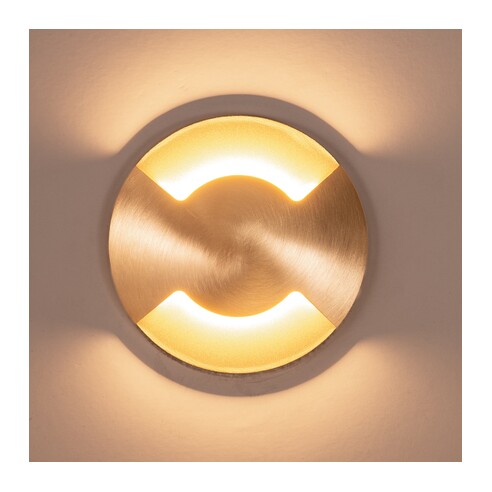 HV19072T-BR - Viale Brass TRI Colour LED Double HV19072T-BR