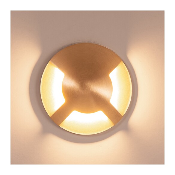 HV19082T-BR - Viale Brass TRI Colour LED Triple HV19082T-BR