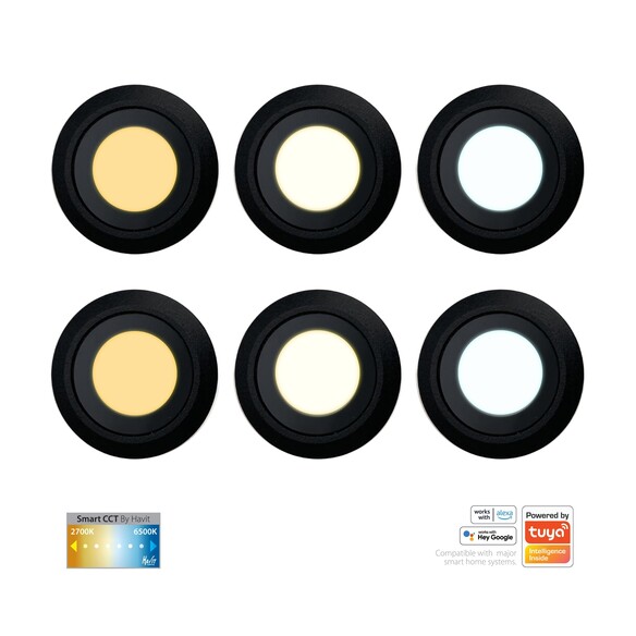 HV2826CCT-BLK - HV2826CCT-Black | HV28261CCT-Black - Flame 316 Stainless Steel Black CCT Deck Lights