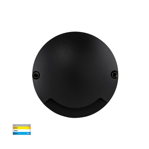 HV2871T-BLK-12V - HV2871T-Black-12V - Dome Black Aluminium One Way LED Deck Lights