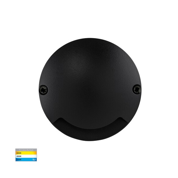 HV2871T-BLK-12V - HV2871T-Black-12V - Dome Black Aluminium One Way LED Deck Lights