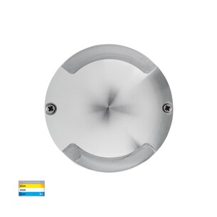 HV2872T-SLV-12V - Dome Silver Aluminium LED Two Way Deck HV2872T-SLV-12V