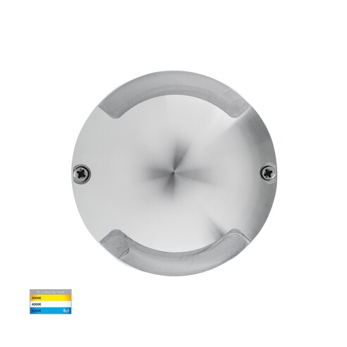 HV2872T-SLV-12V - Dome Silver Aluminium LED Two Way Deck Lights