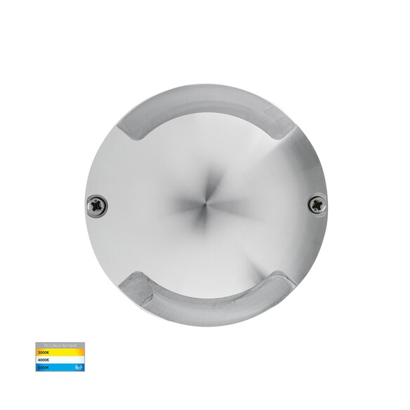 HV2872T-SLV-12V - Dome Silver Aluminium LED Two Way Deck Lights