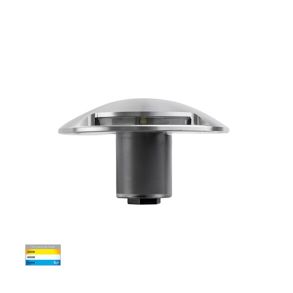 HV2872T-SLV-12V - Dome Silver Aluminium LED Two HV2872T-SLV-12V