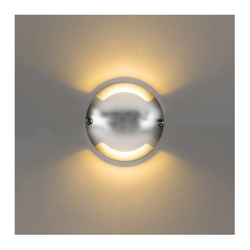 HV2872T-SLV-12V - Dome Silver Aluminium LED Two HV2872T-SLV-12V