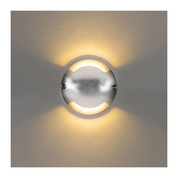 HV2872T-SLV-12V - Dome Silver Aluminium LED Two HV2872T-SLV-12V