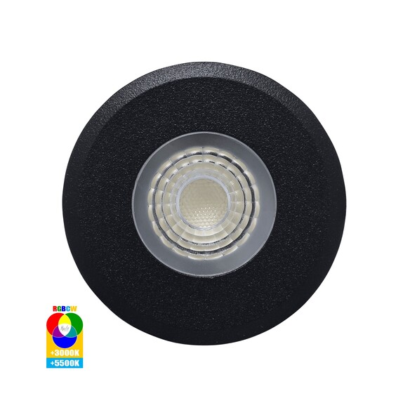 HV2882RGBCW-BLK - HV2882RGBCW-Black - Elite RGBCW Black Aluminium LED Deck or Inground Lights