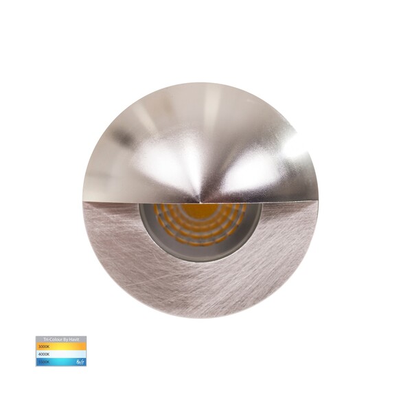 HV2883T-SLV-12V - Elite Silver Aluminium LED Wall or Step Light with Eyelid