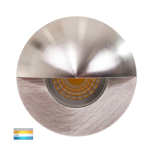 HV2884T-SLV-12V - Elite Silver Aluminium LED Wall or Step Light with Eyelid