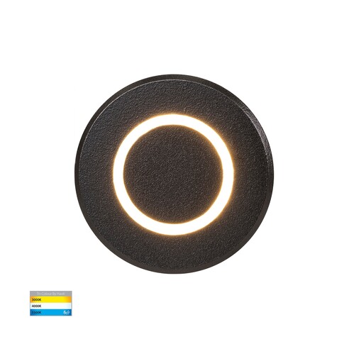 Brillo Black Aluminium LED Wall or Inground Light
