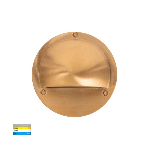 HV2904T-BR - Pinta Solid Brass Step Lights with Eyelid