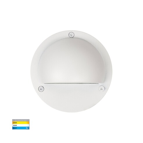 HV2923T-WHT - HV2923T-White | HV2924T-White - Pinta White Step Lights with Eyelid