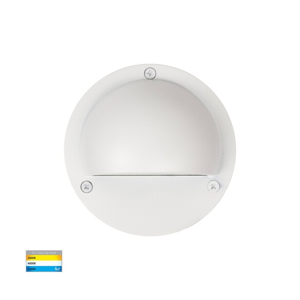 HV2923T-WHT - HV2923T-White | HV2924T-White - Pinta White Step Lights with Eyelid