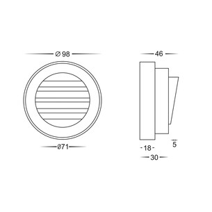 HV2925T-12V-WHT - HV2925T-12V-White - Pinta White Louvered HV2925T-12V-WHT 2