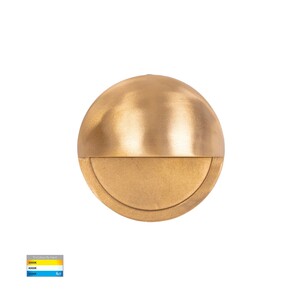 HV2927T-BR-240V - Veko Solid Brass Step Lights with EyelidHV2927T-BR-240V