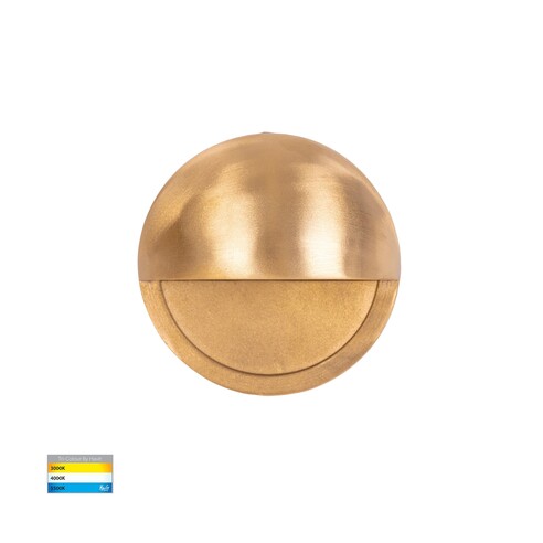 HV2927T-BR-240V - Veko Solid Brass Step Lights HV2927T-BR-240V