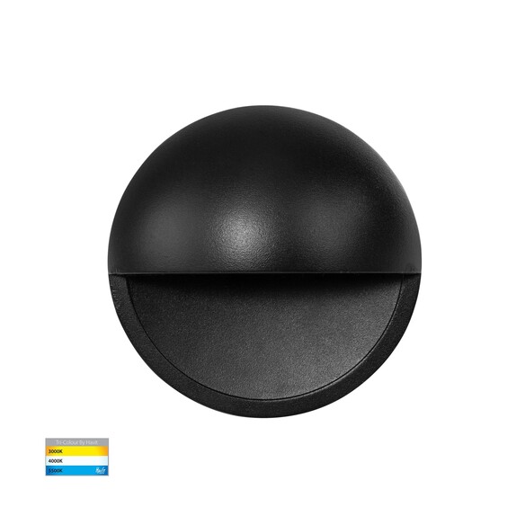 HV2928T-BLK-12V - HV2928T-Black-12V | HV2928T-Black-240V - Veko Black Step Lights with Eyelid