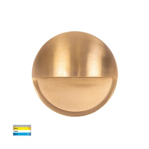 HV2928T-BR-12V - Veko Solid Brass Step Lights with EyelidHV2928T-BR-12V