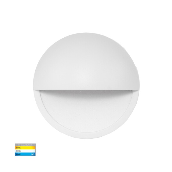 HV2928T-WHT-12V - HV2928T-White-12V - Veko White Step Lights with Eyelid