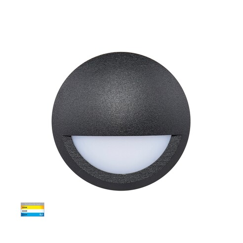 Nava Black LED Step Light with Eyelid