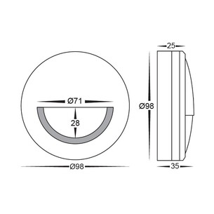 HV2961T-BLK-12V - HV2961T-Black-12V - Nava Black LED Step HV2961T-BLK-12V 2