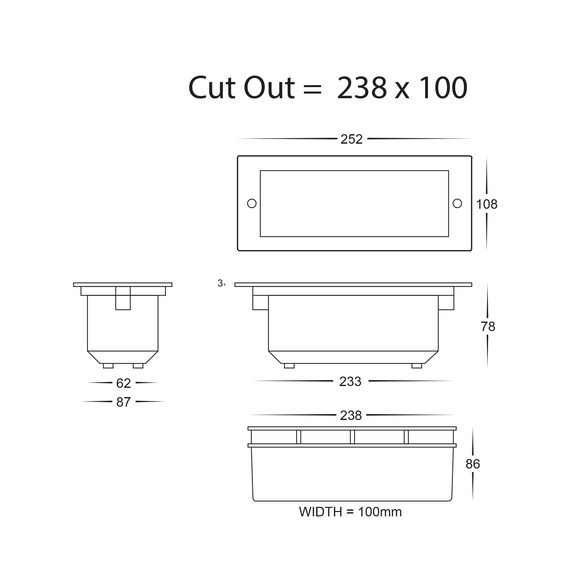 HV3003T-WHT-240V - HV3003T-White - Bata White LED HV3003T-WHT-240V