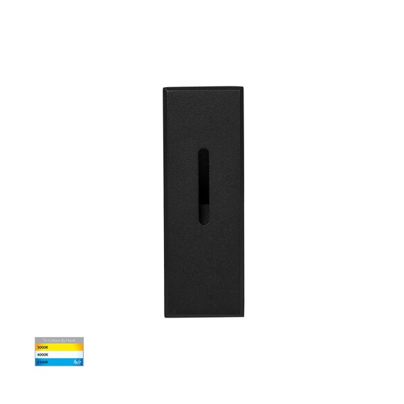 HV3105-CAN - 240V | HV3105T-Black-12V - Paso Black Recessed LED Step Light